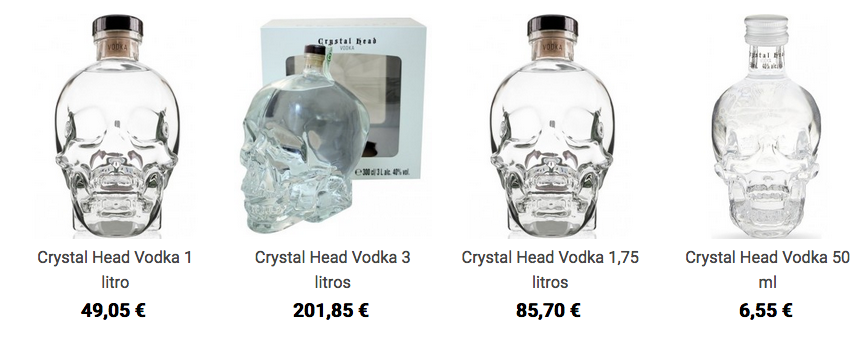 comprar Vodka Crystal Head