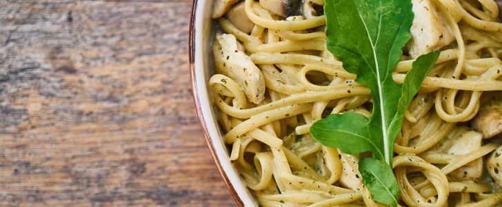 pasta con champiñones